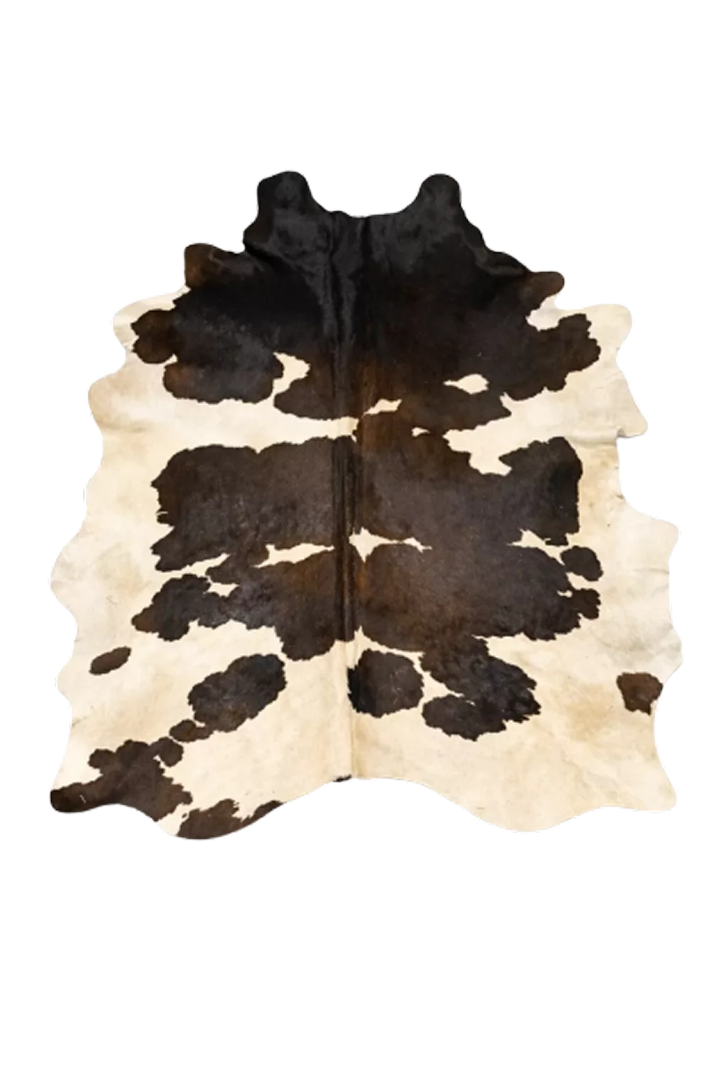 Gisselle Brown and White Cowhide Rug 7'11" L X 6'8" W